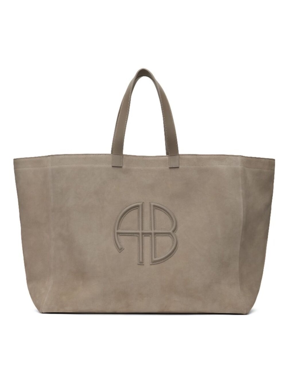 Anine Bing XL Rio Suede Tote in Taupe